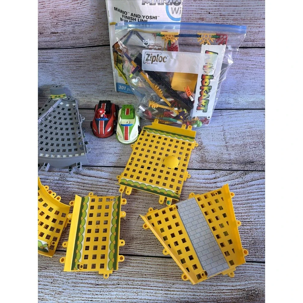 K'nex Mario Kart Wii Mario and Luigi at The Starting Line Building Set Used